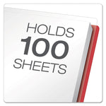 Clear Front Standard Grade Report Cover, Three-Prong Fastener, 0.5" Capacity, 8.5 X 11, Clear/red, 25/box