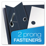 Clear Front Standard Grade Report Cover, Three-Prong Fastener, 0.5" Capacity, 8.5 x 11,  Clear/Dark Blue, 25/Box