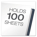 Clear Front Standard Grade Report Cover, Three-Prong Fastener, 0.5" Capacity, 8.5 x 11,  Clear/Dark Blue, 25/Box