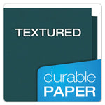 Earthwise By Oxford 100% Recycled Paper Twin-Pocket Portfolio, 100-Sheet Capacity, 11 X 8.5, Blue, 25/box