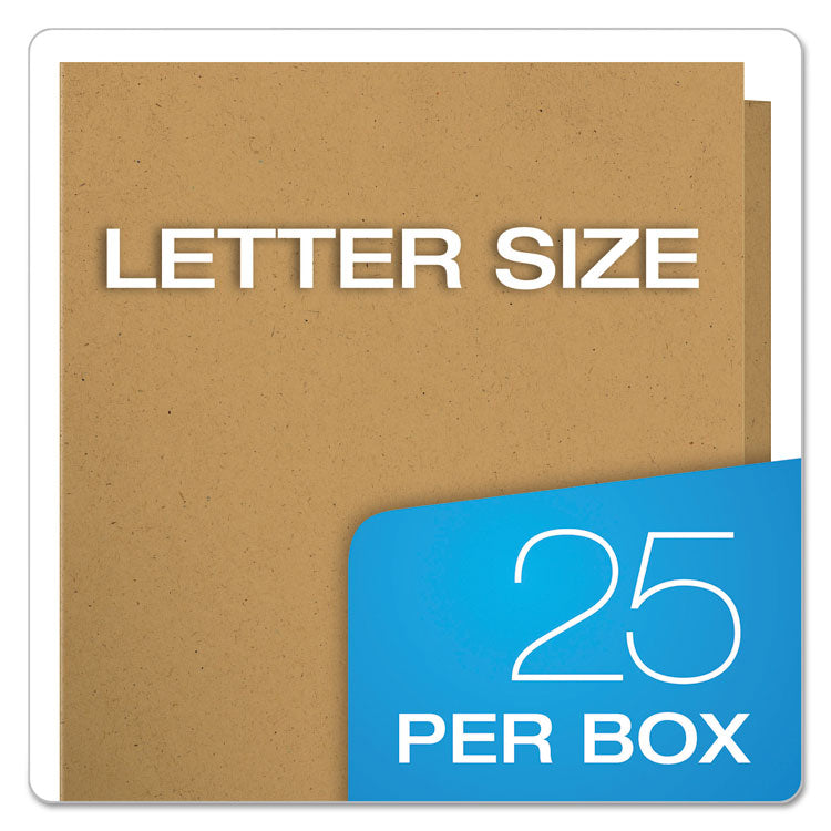 Earthwise By Oxford 100% Recycled Paper Twin-Pocket Portfolio, 100-Sheet Capacity, 11 X 8.5, Natural, 25/box