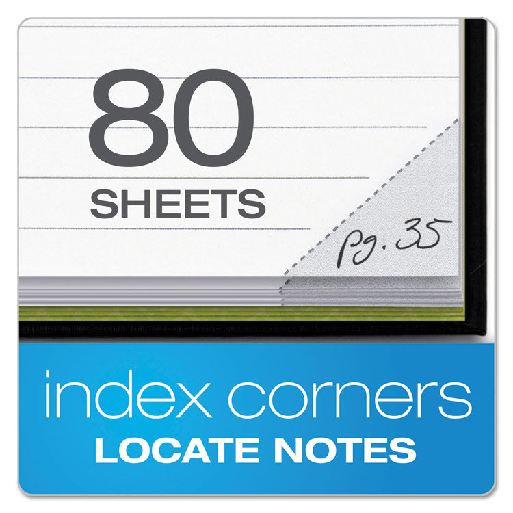 Idea Collective Professional Wirebound Hardcover Notebook, 1-Subject, Medium/College Rule, Black Cover, (80) 8 x 5.5 Sheets