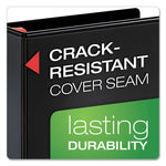 XtraLife ClearVue Non-Stick Slant-D Ring Binder, 3 Rings, 3" Capacity, 11 x 8.5, Black