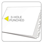 Write 'n Erase Tabloid Index Dividers, 8-Tab, 11 X 17, White, 1 Set