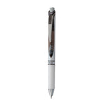 EnerGel RTX Gel Pen, Retractable, Fine 0.5 mm, Black Ink, White/Smoke Barrel