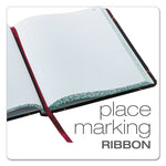 Extra-Durable Bound Book, Single-Page Record-Rule Format, Black/maroon/gold Cover, 10.13 X 7.78 Sheets, 300 Sheets/book