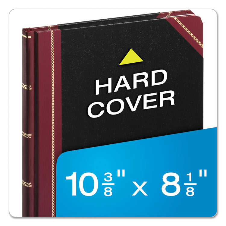 Extra-Durable Bound Book, Single-Page 5-Column Accounting, Black/maroon/gold Cover, 10.13 X 7.78 Sheets, 150 Sheets/book