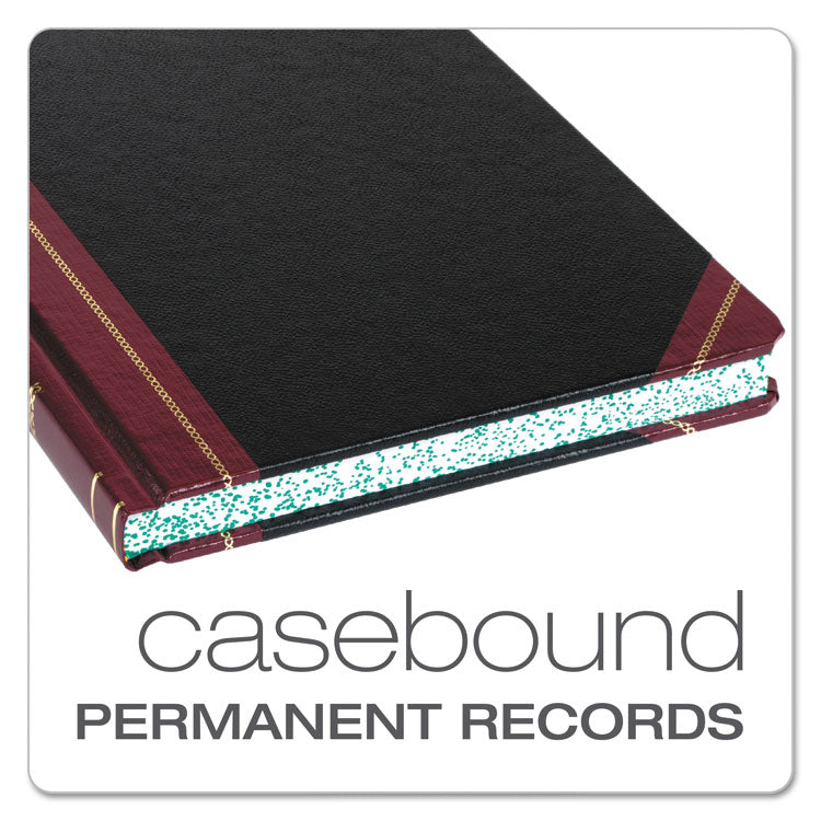Extra-Durable Bound Book, Single-Page Record-Rule Format, Black/maroon/gold Cover, 10.13 X 7.78 Sheets, 300 Sheets/book