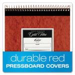 Gold Fibre Retro Wirebound Writing Pads, Wide/Legal and Quadrille Rule, Red Cover, 70 White 8.5 x 11.75 Sheets
