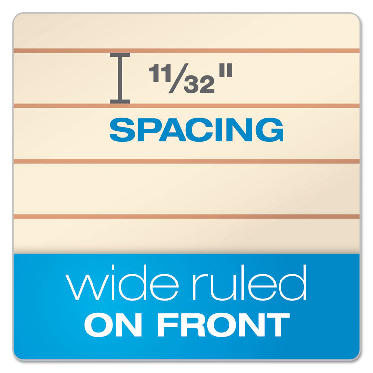 Gold Fibre Retro Wirebound Writing Pads, Wide/Legal and Quadrille Rule, Red Cover, 70 White 8.5 x 11.75 Sheets