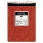 Gold Fibre Retro Wirebound Writing Pads, Wide/Legal and Quadrille Rule, Red Cover, 70 White 8.5 x 11.75 Sheets