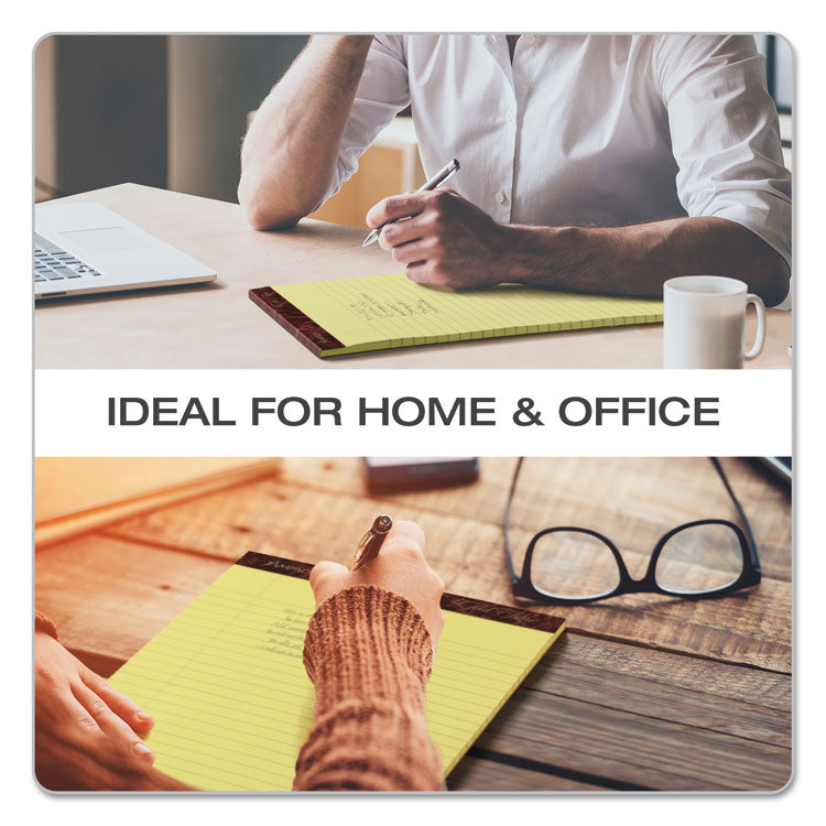 Gold Fibre Quality Writing Pads, Wide/legal Rule, 50 Canary-Yellow 8.5 X 11.75 Sheets, Dozen