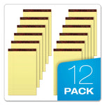 Gold Fibre Quality Writing Pads, Wide/legal Rule, 50 Canary-Yellow 8.5 X 14 Sheets, Dozen