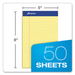 Perforated Writing Pads, Narrow Rule, 50 Canary-Yellow 5 X 8 Sheets, Dozen