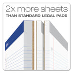 Double Sheet Pads, Wide/legal Rule, 100 White 8.5 X 11.75 Sheets