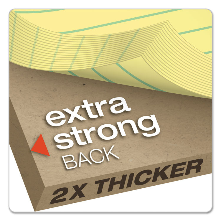 Double Sheet Pads, Narrow Rule, 100 Canary-Yellow 8.5 X 11.75 Sheets