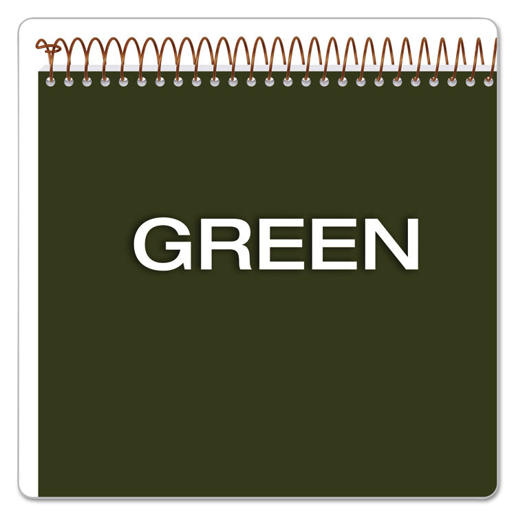 Gold Fibre Wirebound Project Notes Pad, Project-Management Format, Green Cover, 70 White 8.5 X 11.75 Sheets
