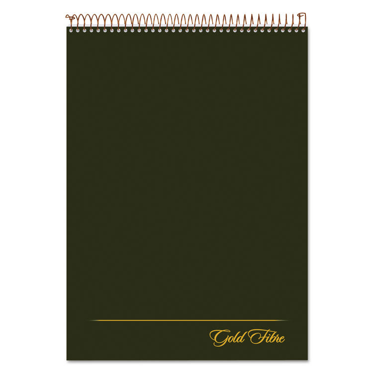 Gold Fibre Wirebound Project Notes Pad, Project-Management Format, Green Cover, 70 White 8.5 X 11.75 Sheets