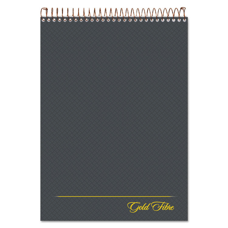 Gold Fibre Wirebound Project Notes Pad, Project-Management Format, Gray Cover, 70 White 8.5 X 11.75 Sheets