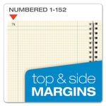 Computation Book, Quadrille Rule (4 sq/in), Brown Cover, (76) 11.75 x 9.25 Sheets