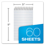 Memo Pads, Narrow Rule, Assorted Cover Colors, 60 White 3 X 5 Sheets, 3/pack