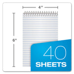 Memo Pads, Narrow Rule, Assorted Cover Colors, 40 White 4 X 6 Sheets, 3/pack