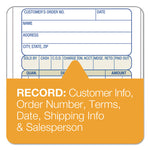 Multipart Sales Order Pad, 12 Lines, Two-Part Carbonless, 3.34 x 6.69, 50 Forms Total