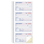 Multipart Money/Rent Receipt Book, Two-Part Carbonless, 4.75 x 2.75, 4 Forms/Sheet, 200 Forms Total