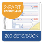 Multipart Money/Rent Receipt Book, Two-Part Carbonless, 7.13 x 2.75, 4 Forms/Sheet, 200 Forms Total