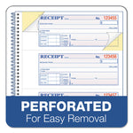 Multipart Money/Rent Receipt Book, Two-Part Carbonless, 7.13 x 2.75, 4 Forms/Sheet, 200 Forms Total