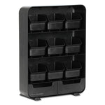 Baggy Nine-Drawer Tea Bag and Accessory Holder, 10.24 x 4.33 x 13.11, Black