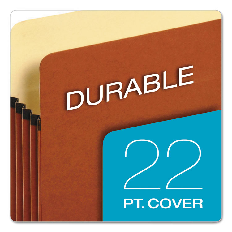 Standard Expanding File Pockets, 1.75" Expansion, Letter Size, Redrope, 25/Box