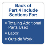Auto Repair Four-Part Order Form, Four-Part Carbonless, 11 x 8.5, 50 Forms Total