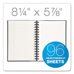 Royale Wirebound Business Notebooks, 1-Subject, Medium/College Rule, Black/Gray Cover, (96) 8.25 x 5.88 Sheets