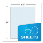 Quadrille Pads, Quadrille Rule (10 Sq/in), 50 White 8.5 X 11 Sheets