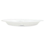 Concorde Foam Plate, 3-Compartment Plate, 9" dia, White, 125/Pack, 4 Packs/Carton