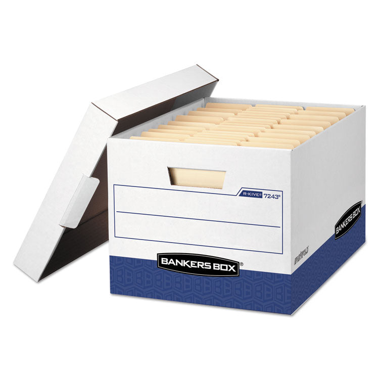 R-Kive Heavy-Duty Storage Boxes, Letter/legal Files, 12" X 16.5" X 10.38", White, 20/carton
