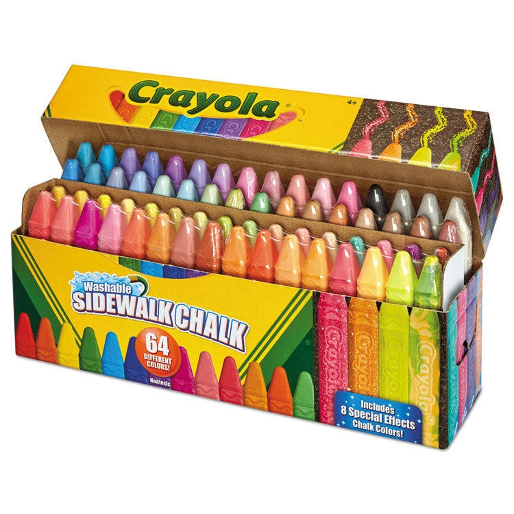 Ultimate Sidewalk Chalk, 4" x 0.5" Diameter, 60 Assorted Colors, 64/Set