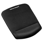 PlushTouch Mouse Pad with Wrist Rest, 7.25 x 9.38, Black