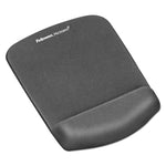 PlushTouch Mouse Pad with Wrist Rest, 7.25 x 9.38, Graphite