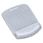 PlushTouch Mouse Pad with Wrist Rest, 7.25 x 9.38, Lattice Design