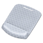 PlushTouch Mouse Pad with Wrist Rest, 7.25 x 9.38, Lattice Design