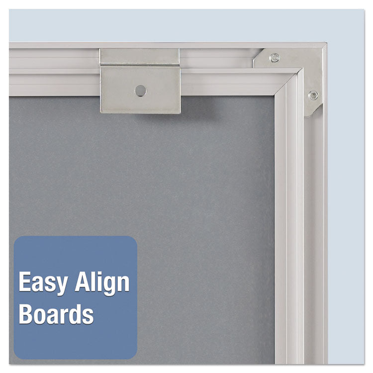 Matrix Employee In/Out Board, Horizontal, 15-Person Tracking, 23" x 16", White Surface, Satin Aluminum Frame