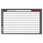 InView Custom Whiteboard, 36" x 24", White/Clear Surface, Graphite Gray Fiberboard (MDF) Frame