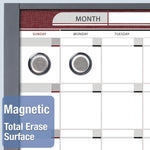 InView Custom Whiteboard, 36" x 24", White/Clear Surface, Graphite Gray Fiberboard (MDF) Frame