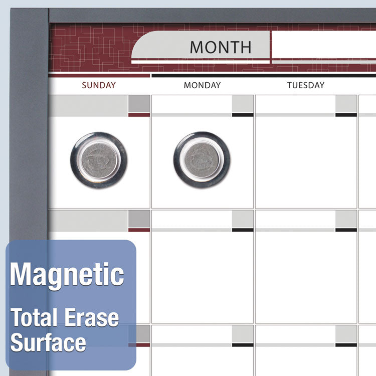 InView Custom Whiteboard, 36" x 24", White/Clear Surface, Graphite Gray Fiberboard (MDF) Frame
