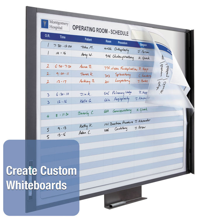 InView Custom Whiteboard, 36" x 24", White/Clear Surface, Graphite Gray Fiberboard (MDF) Frame