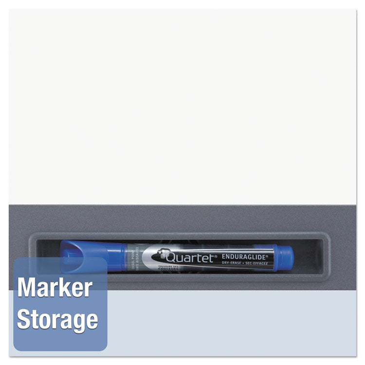 InView Custom Whiteboard, 36" x 24", White/Clear Surface, Graphite Gray Fiberboard (MDF) Frame