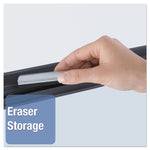 InView Custom Whiteboard, 36" x 24", White/Clear Surface, Graphite Gray Fiberboard (MDF) Frame