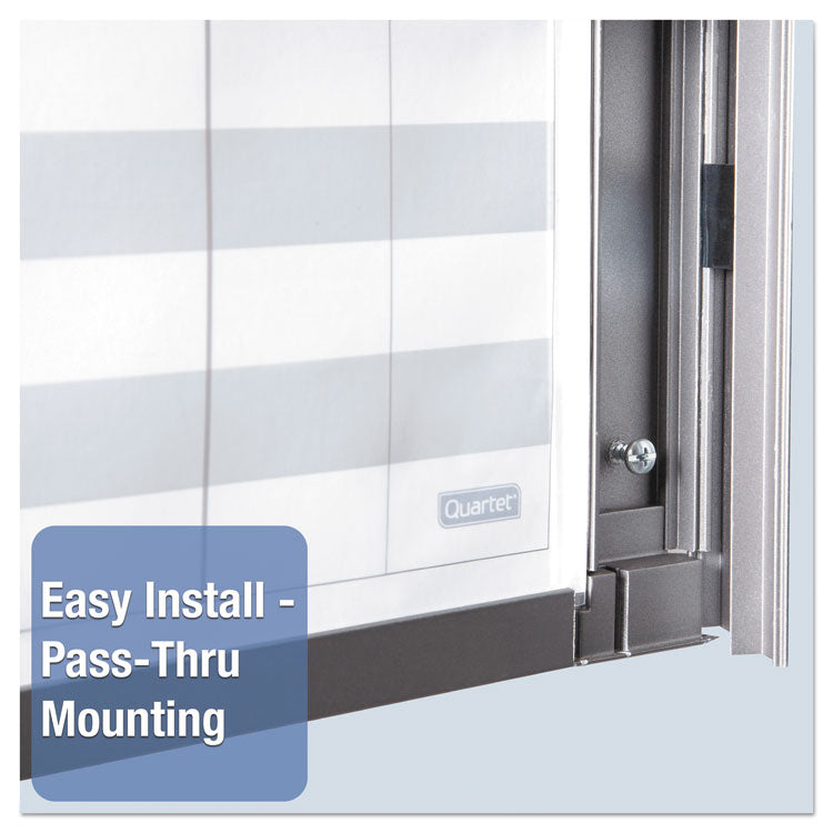 InView Custom Whiteboard, 36" x 24", White/Clear Surface, Graphite Gray Fiberboard (MDF) Frame